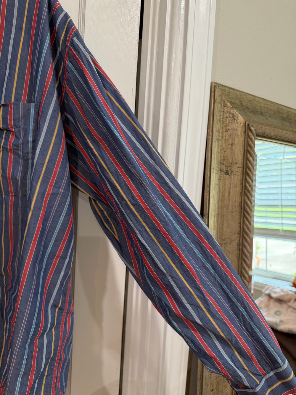 Alan Flusser Blue Multi-Stripe Button-Down Shirt - Picture 5 of 7